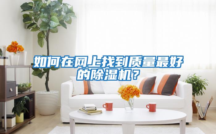 如何在網上找到質量最好的除濕機?