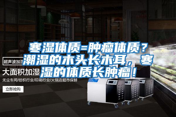 寒濕體質=腫瘤體質？潮濕的木頭長木耳，寒濕的體質長腫瘤！