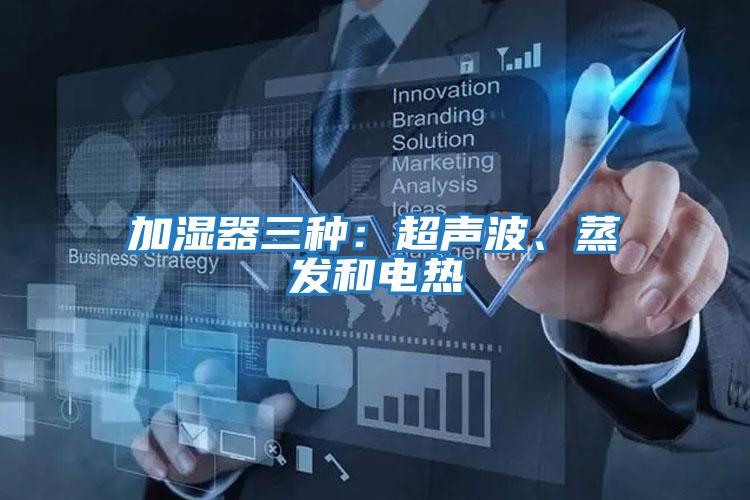加濕器三種：超聲波、蒸發和電熱