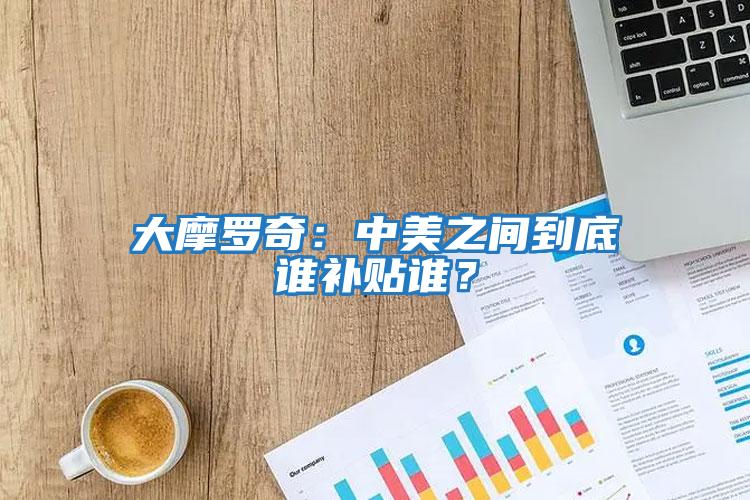 大摩羅奇：中美之間到底誰補貼誰？