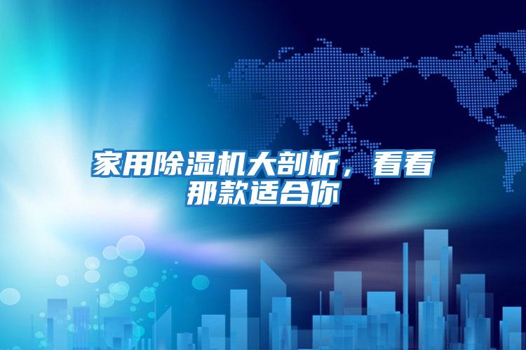 家用除濕機大剖析，看看那款適合你