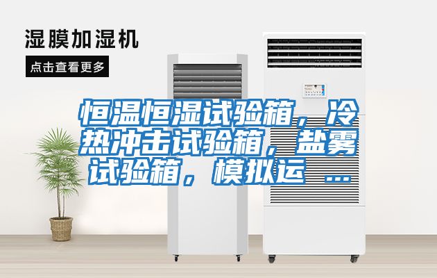 恒溫恒濕試驗箱，冷熱沖擊試驗箱，鹽霧試驗箱，模擬運 ...